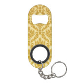 金ゴールドのダマスク織 キーホルダー栓抜き (裏面)