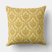 金ゴールドのダマスク織 クッション (裏面)