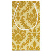 金ゴールドのダマスク織 スモールペーパーバッグ (裏面)