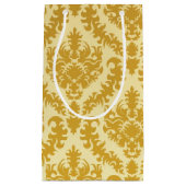 金ゴールドのダマスク織 スモールペーパーバッグ (正面)