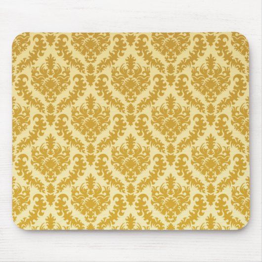 金ゴールドのダマスク織 マウスパッド (正面)