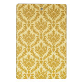 金ゴールドのダマスク織 ミニクリップボード (裏面)