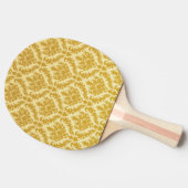 金ゴールドのダマスク織 卓球ラケット (横)