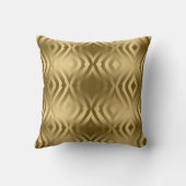 金ゴールドのティアドロップジオメトリックパターン クッション (裏面)