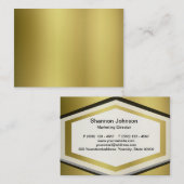 金ゴールドのテンプレートの背部はカスタマイズ 名刺 (正面/裏面)