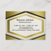 金ゴールドのテンプレートの背部はカスタマイズ 名刺 (裏面)