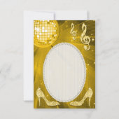 金ゴールドのディスコの球の輝きのかかとは感謝していしています サンキューカード (裏面)