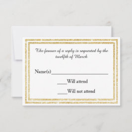 金ゴールドのトリム – RSVPカード