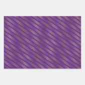 金ゴールドのドット王室のパターン ラッピングペーパーシート (正面3)