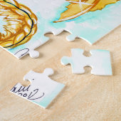 金ゴールドのドラゴン ジグソーパズル (側面)