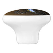 金ゴールドのドラゴン セラミックノブ (側面)