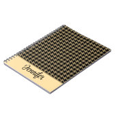 金ゴールドのネイルヘッドパターパーソナライズされたン ノートブック (左側)