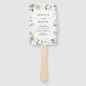 金ゴールドのハンドファン結婚付き水彩緑 ハンドファン (正面)