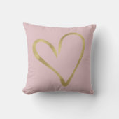 金ゴールドのハートと飾って下さい クッション (正面)
