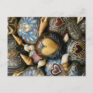 金ゴールドのハートの石! ジュリーアンStricklin著 インビテーションポストカード