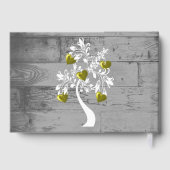 金ゴールドのハートの結婚ゲストブック ゲストブック (裏面)