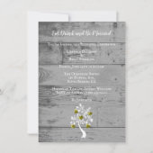 金ゴールドのハートの結婚リハーサルの夕食会 招待状 (正面)