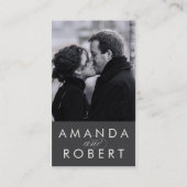 金ゴールドのハートの雄鹿及び灰色雌ジカのチケット 名刺 (裏面)