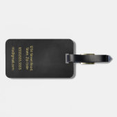 金ゴールドのハート ラゲッジタグ (裏面横)