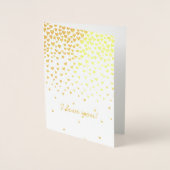 金ゴールドのハートI愛 箔カード (正面)