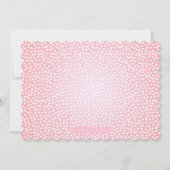 金ゴールドのバニーのピンクの花柄のサンキューカード サンキューカード (裏面)