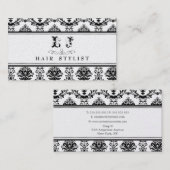 金ゴールドのバロック式のエレガントなヘアーサロンの名刺 名刺 (正面/裏面)