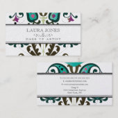 金ゴールドのバロック式のフォークは芸術家の名刺を構成します 名刺 (正面/裏面)