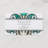 金ゴールドのバロック式のフォークは芸術家の名刺を構成します 名刺 (裏面)