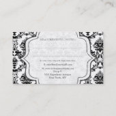 金ゴールドのバロック式のモダンでシックでスタイリッシュなファッションビジネス 名刺 (裏面)