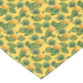 金ゴールドのパイナップル及び熱帯葉 テーブルクロス (アングル)