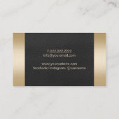 金ゴールドのパイナップル王室のな黒及び金ゴールドのイベントの計画 名刺 (裏面)