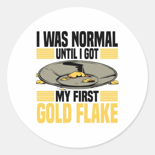 金ゴールドのパン ラウンドシール (正面)