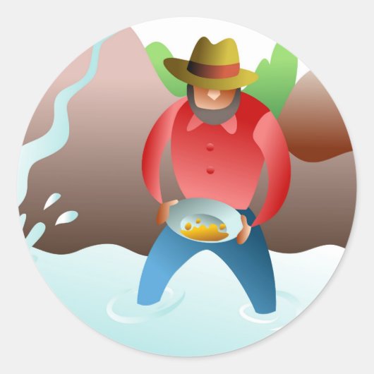 金ゴールドのパン ラウンドシール (正面)