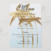 金ゴールドのパームグラデーションツ結婚のメニュー メニュー (正面)