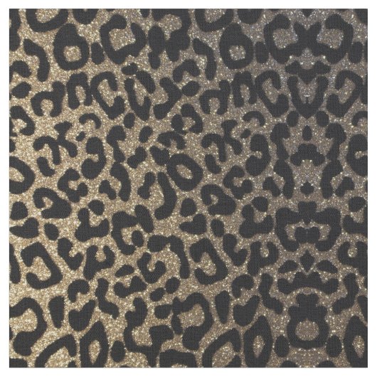 金ゴールドのヒョウ ファブリック (クローズアップ)