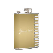 金ゴールドのピアノキーボード音楽 フラスク (右)