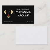 金ゴールドのピエロのロゴのテンプレート 名刺 (正面/裏面)