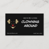 金ゴールドのピエロのロゴのテンプレート 名刺 (正面)