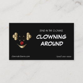 金ゴールドのピエロのロゴのテンプレート 名刺