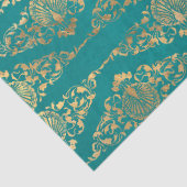 金ゴールドのピーコックとティール(緑がかった色)の切り離し 薄葉紙 (詳細)