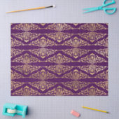 金ゴールドのピーコックと紫のデコパージュの映画 薄葉紙 (クラフト)