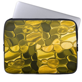 金ゴールドのピースは円形と丸みを帯びた形状か？ ラップトップスリーブ