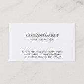 金ゴールドのフェイクなグリッターのはすの花のモダンのナマステ 名刺 (裏面)