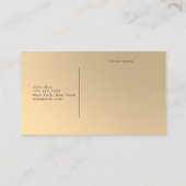 金ゴールドのフェイクなバスケットボールのコーチの名刺 名刺 (裏面)