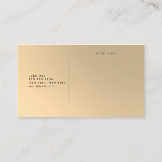 金ゴールドのフェイクなバスケットボールのコーチの名刺 名刺 (裏面)