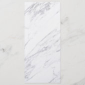 金ゴールドのフレックスと結婚大理石のメニュー メニュー (裏面)