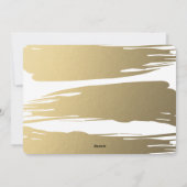 金ゴールドのブラシは|の休日の写真カードをなでます シーズンカード (裏面)