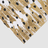 金ゴールドのブラシストロモダンーアート水玉模様 薄葉紙 (詳細)