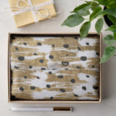 金ゴールドのブラシストロモダンーアート水玉模様 薄葉紙 (ギフト)