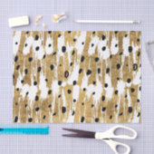 金ゴールドのブラシストロモダンーアート水玉模様 薄葉紙 (クラフト)